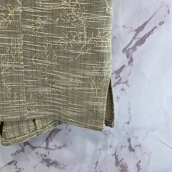 The Territory Ahead Vest Womens Large Beige Gold Tan Loop Button Jacket Jacquard - Picture 8 of 10